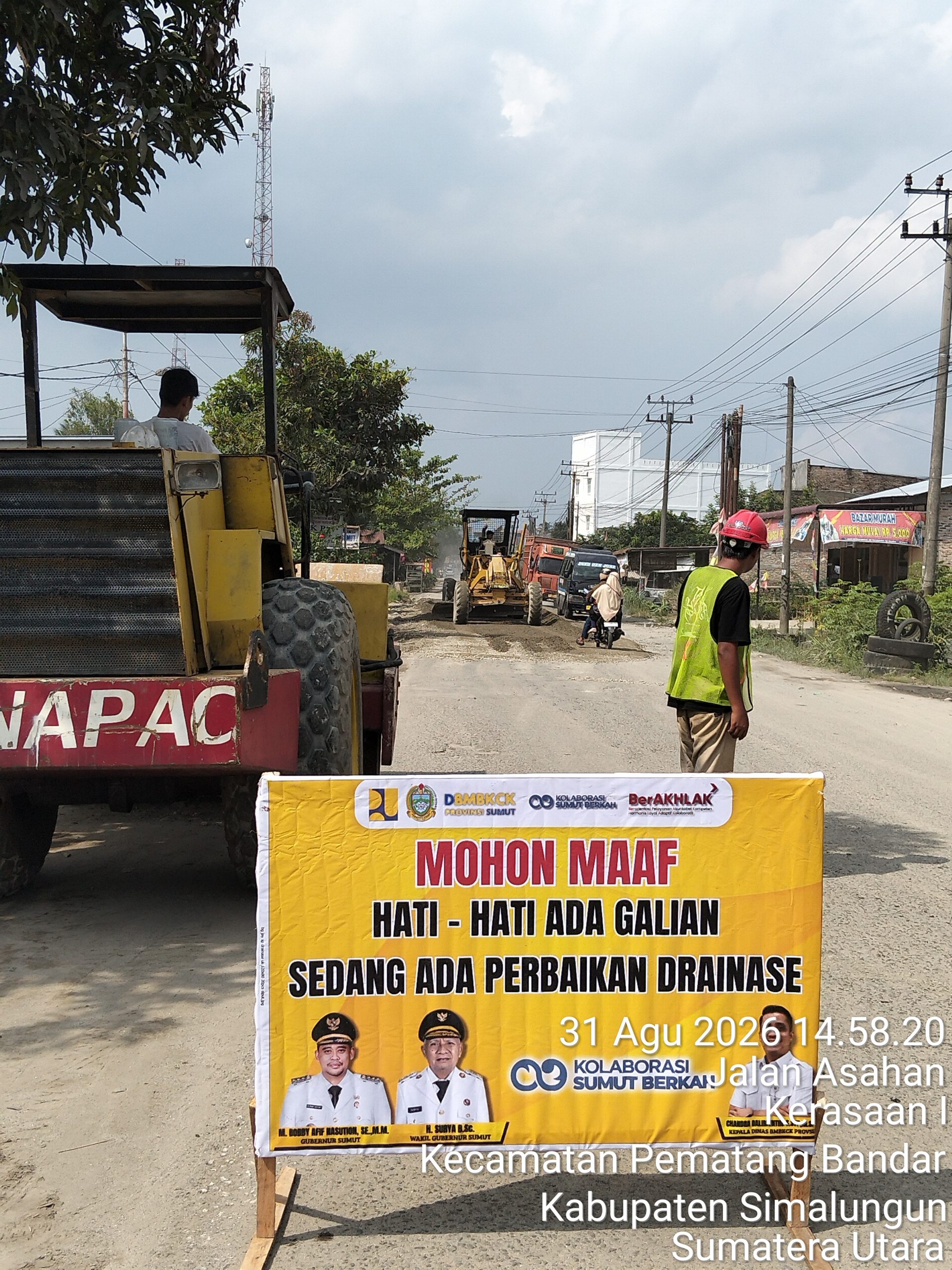 Peningkatan Infrastruktur: Pemprov Sumut Mulai Perbaiki Drainase dan Jalan Asahan Kerasaan I Simalungun