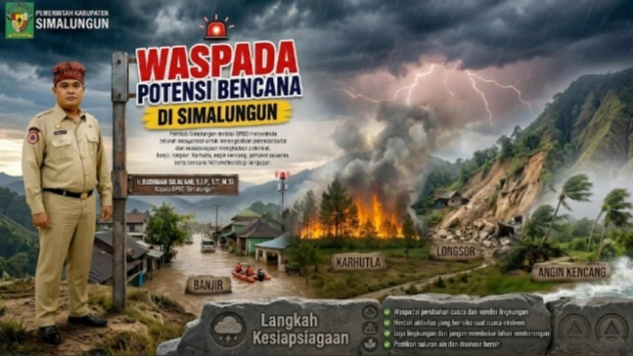 BPBD Simalungun Ajak Masyarakat Tingkatkan Kewaspadaan Hadapi Cuaca Ekstrem dan Potensi Bencana