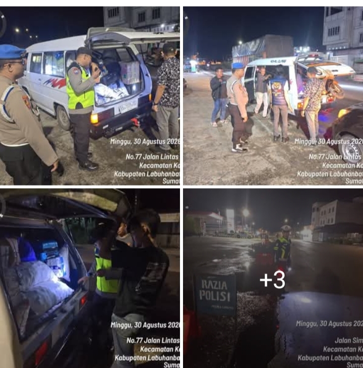 Polsek Kota Pinang Gelar Razia Cipta Kondisi, Sasar Kejahatan Malam di Jalan Lintas
