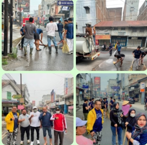 Oplus_0 Warga Kota Perdagangan Bersatu Atasi Polusi Debu di Jalan Kartini dan SM Raja
