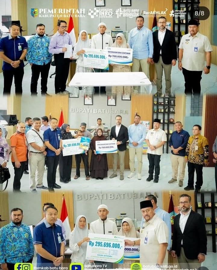 Tiga Keluarga Korban Kebakaran PT Evyap KEK Sei Mangkei Terima Santunan Rp 3,2 Miliar