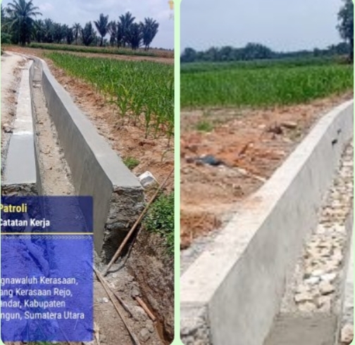 Soroti proyek siluman, Drainase di pematang bandar kerasaan Rejo. ​